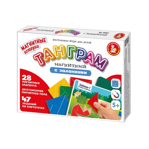 Игра настольная Танграм магнитный с заданиями 04053 Игра настольная Танграм магнитный с заданиями 04053