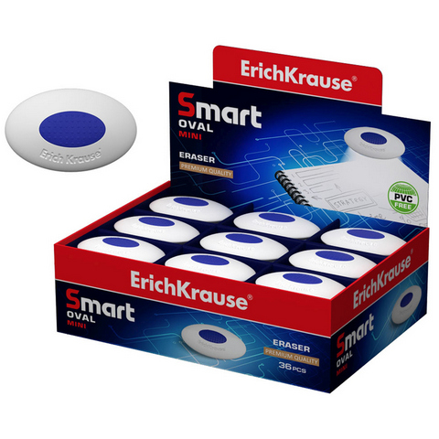 Ластик ErichKrause Mini Oval с держателем 45533 /1440 Ластик ErichKrause Mini Oval с держателем 45533 /1440