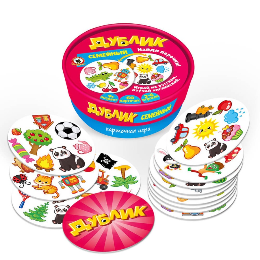 Игра Дублик Семейный 60 карт. 02490 ЧЗ