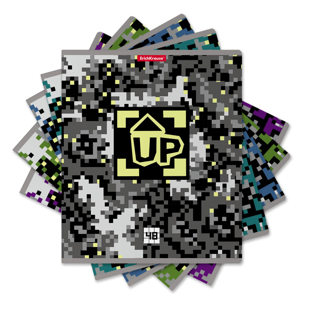 Тетрадь 48 л. (клетка) ErichKrause Pixel Game 58403