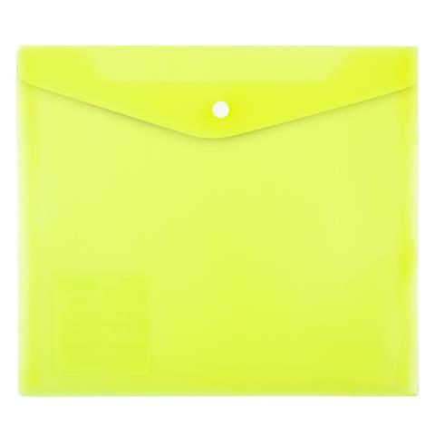 Папка - конверт А5+ Trend NEON ЕС211130209 желтая на кнопке Папка - конверт А5+ Trend NEON ЕС211130209 желтая на кнопке