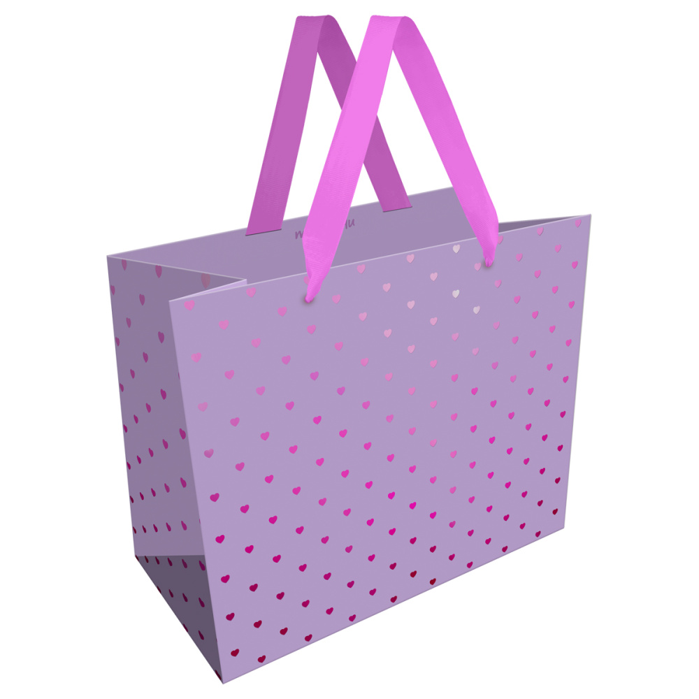 Пакет подарочный MESHU Hearts pattern MS_66204 26х32х12см