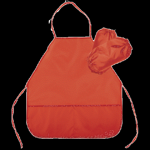 Накидка для труда deVENTE 7042608 красный М с нарукавниками