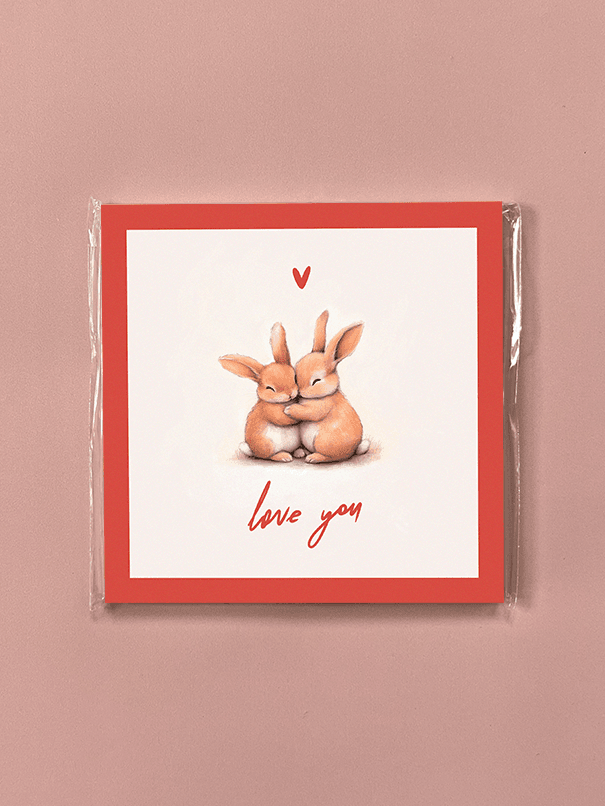 K624 Карточка Love you