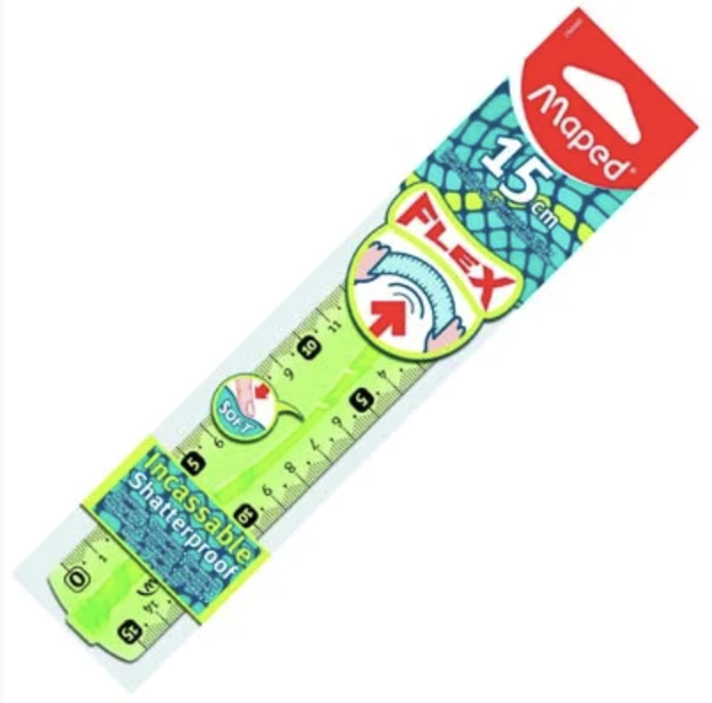 Линейка пластмас. 15 см Maped ударопрочная 244060