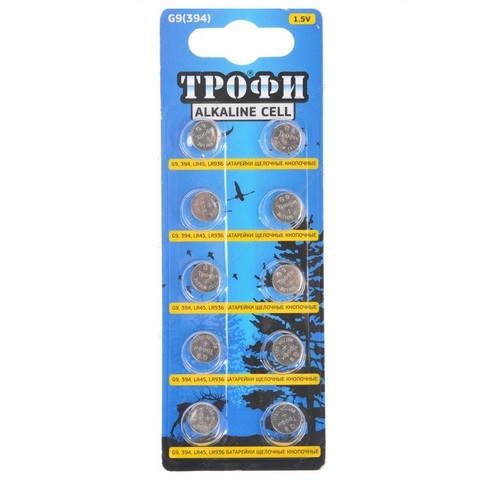 Батарейка G2 (396) LR 726, 59 1 шт. ТРОФИ Батарейка G2 (396) LR 726, 59 1 шт. ТРОФИ