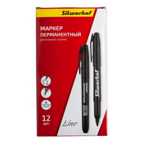 Маркер перман. Silwerhof Eco 1 мм черный 2090790