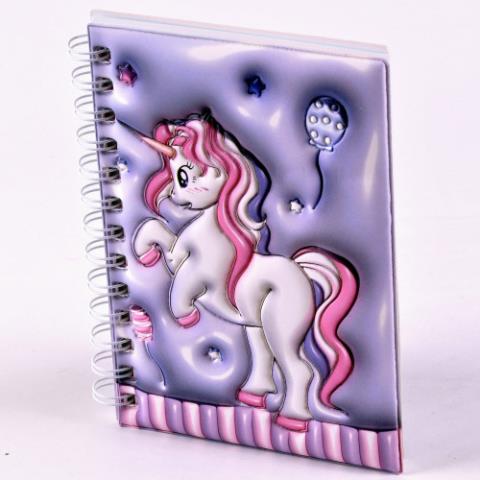 Блокнот B6 80 л. (спираль) Единорог М-3139