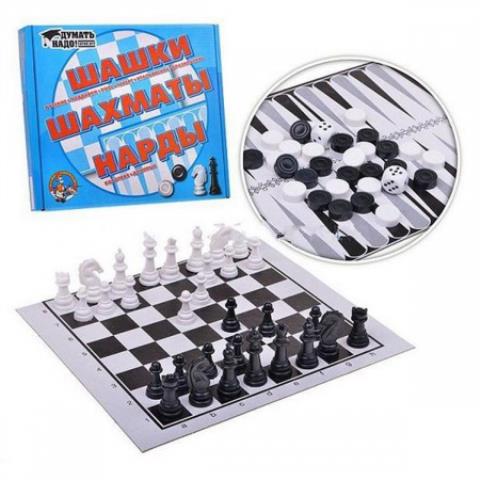 Игра настольная Шашки и шахматы, нарды 01451