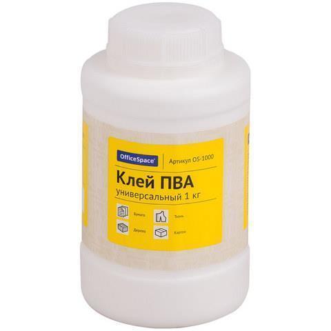 Клей ПВА 1 кг OfficeSpace OS-1000