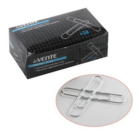 Скрепки 78 мм 50 шт гофро deVENTE 4135313