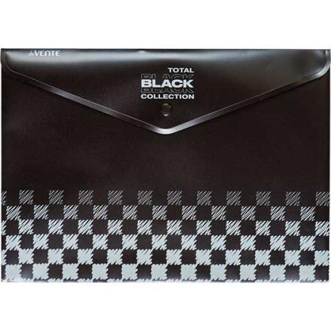 Папка - конверт А4 на кнопке deVENTE 3071329 TOTAL BLACK Папка - конверт А4 на кнопке deVENTE 3071329 TOTAL BLACK