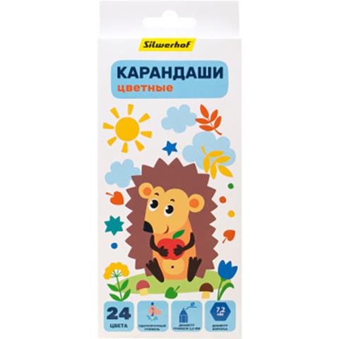 Карандаши цв. 24 цв. Silwerhof Веселые друзья 1830203 дерево Карандаши цв. 24 цв. Silwerhof Веселые друзья 1830203 дерево