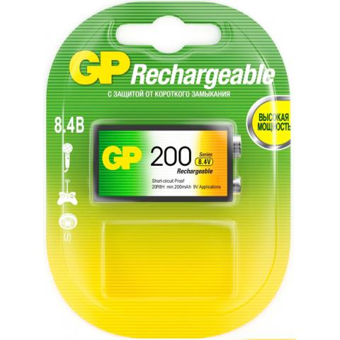 Аккумулятор GP Крона 1 шт MN1604 1BL 20R8H-2CRU1 Аккумулятор GP Крона 1 шт MN1604 1BL 20R8H-2CRU1