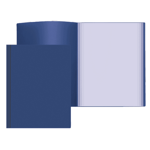 Папка с 20 карманами Attomex 3101402 синяя