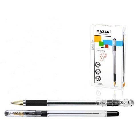 Ручка шариковая 0,5 GOLD М-5739-71 черная