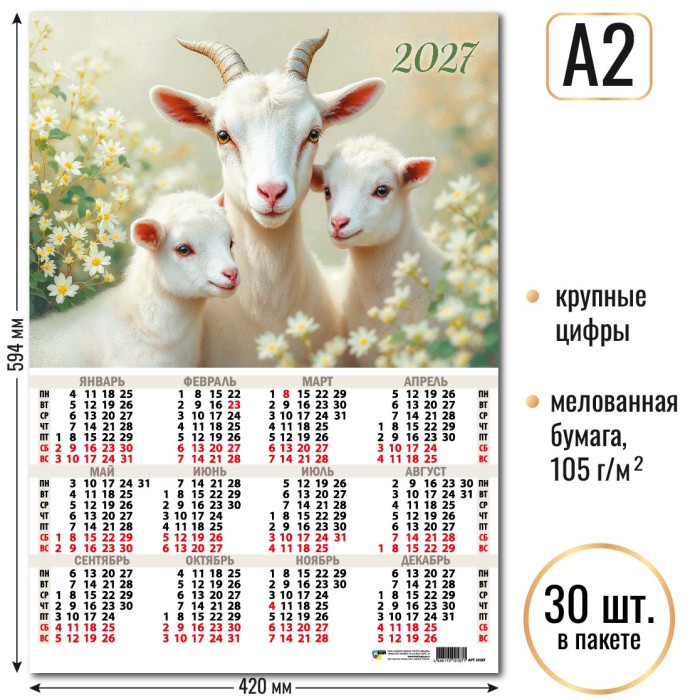 Календарь А2 Символ года 2027 10187