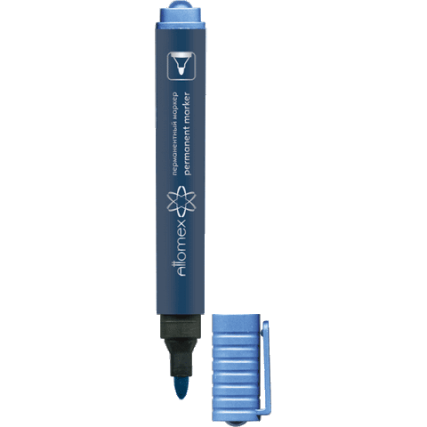 Маркер перман. Attomex 5043500 3 мм синий Маркер перман. Attomex 5043500 3 мм синий