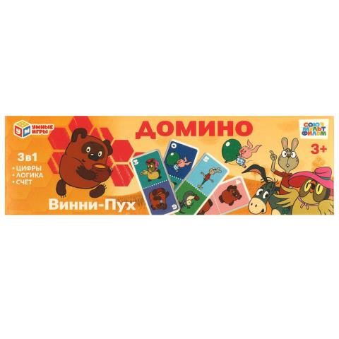 Домино пластиковое 28 фишек Винни-Пух Домино пластиковое 28 фишек Винни-Пух
