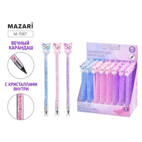 Карандаш вечный Mazari CUTE с кристаллами М-7067