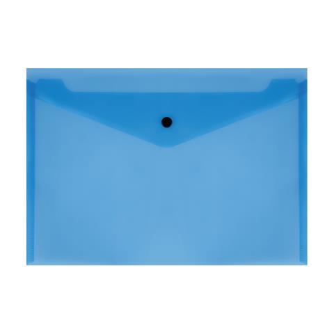 Папка - конверт А4 на кнопке СТАММ синяя ММ-32273