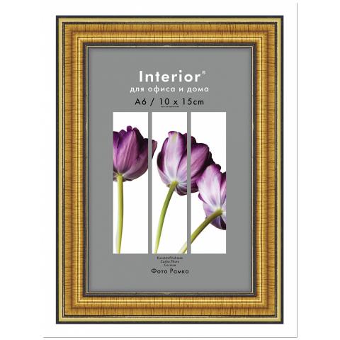 Фоторамка 10х15 Interior Office пластик золото 286 Фоторамка 10х15 Interior Office пластик золото 286