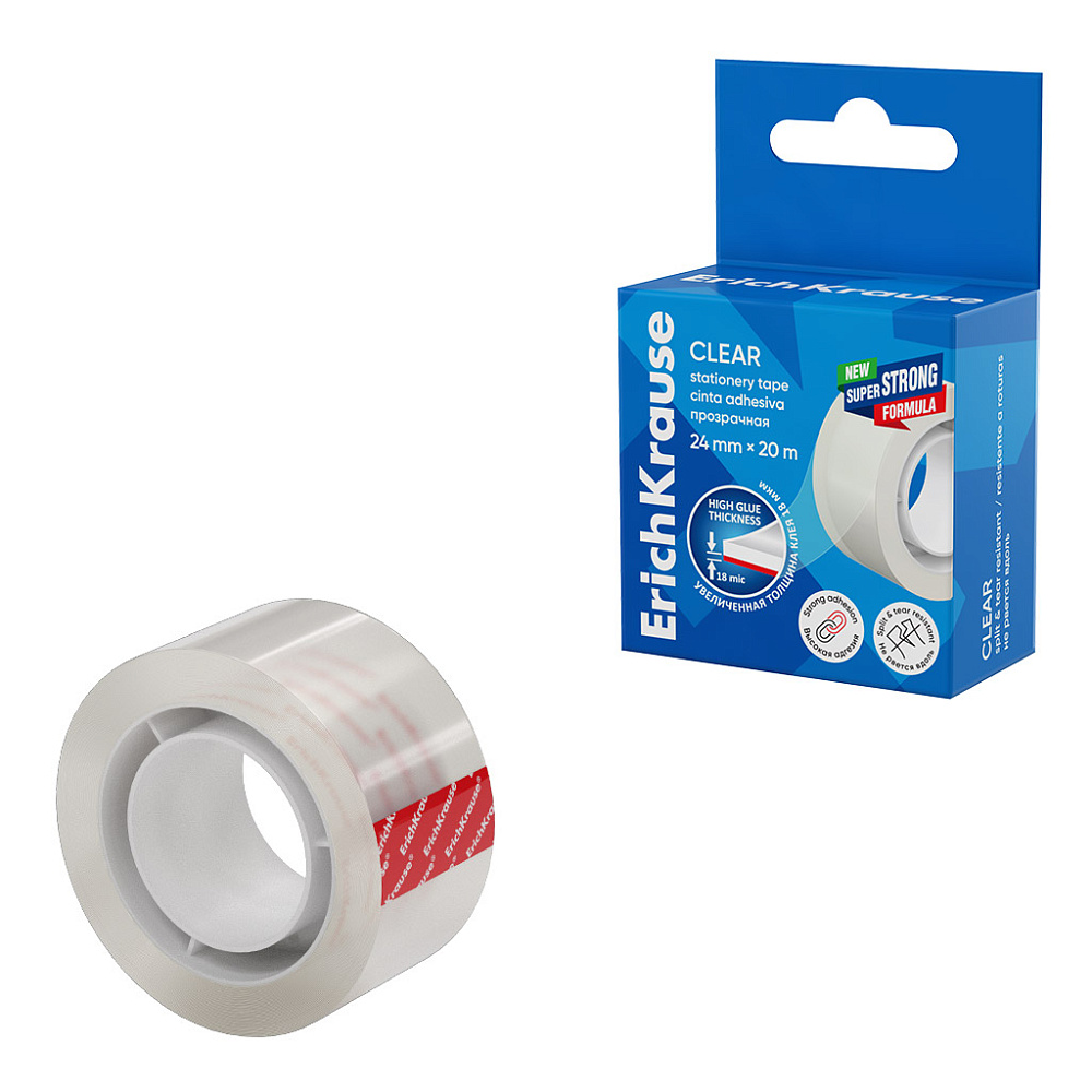 Скотч 24 мм х20 м ERICH KRAUSE Clear 58723