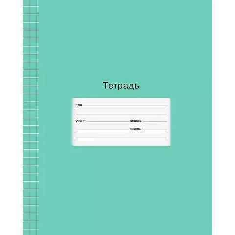 Тетрадь 18 л. (клетка) БиДжи Школьная зеленая 7337 Тетрадь 18 л. (клетка) БиДжи Школьная зеленая 7337