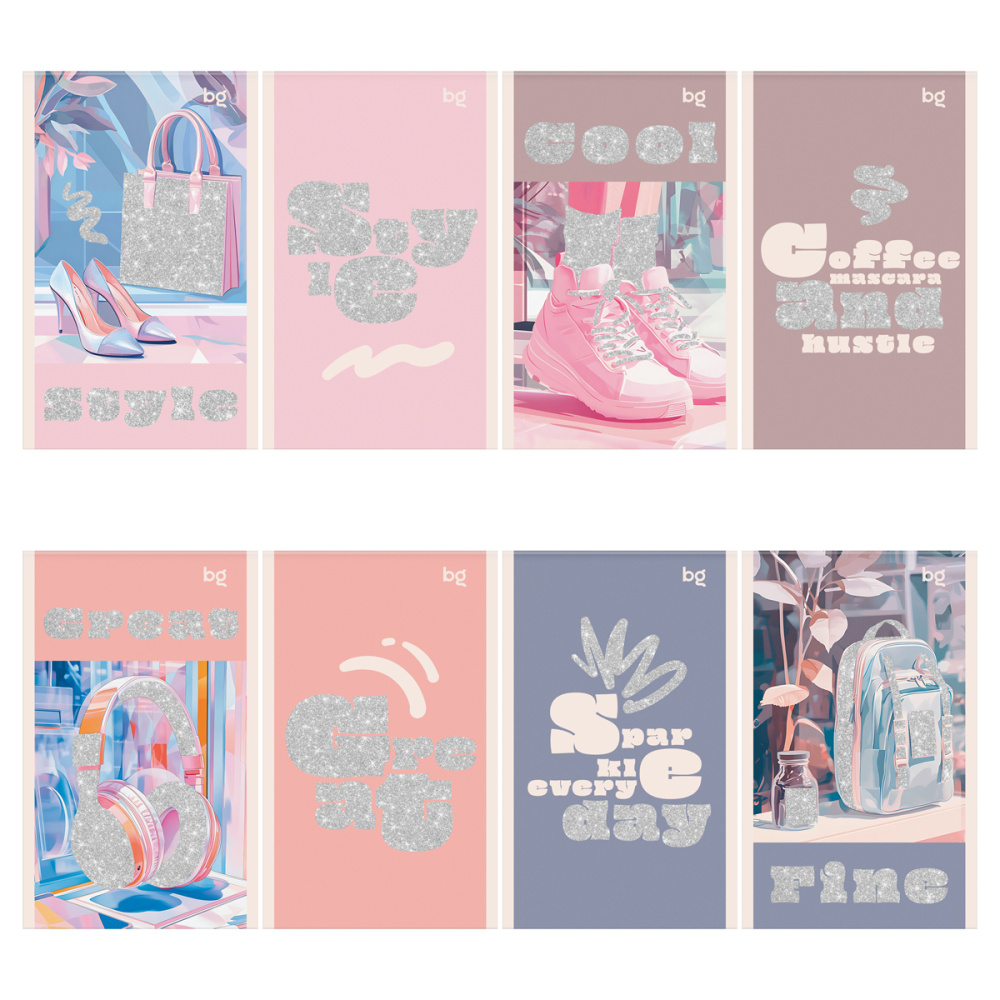 Блокнот А6 32 л. БиДжи Блестящий стиль Б6ск32_бл 09428