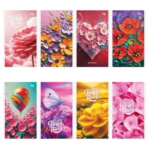 Блокнот А6 24 л. БиДжи Яркие цветы Б6ск24 64023 375446