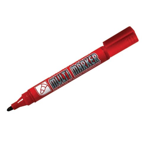 Маркер перман. Multi Marker СРМ-800 3 мм красный CROWN