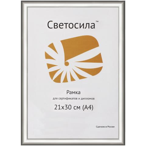 Фоторамка 21х30 Светосила пластик серебро арт. 112 Фоторамка 21х30 Светосила пластик серебро арт. 112