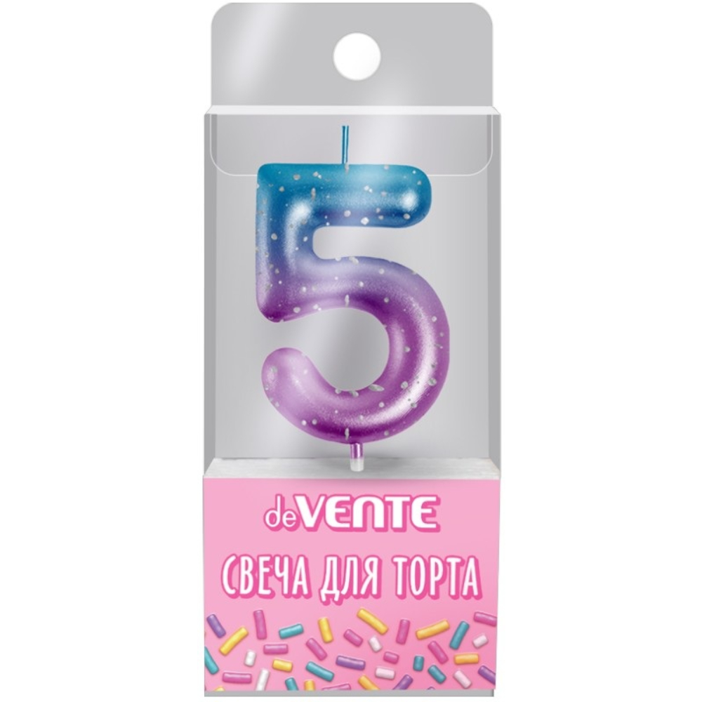 Свеча-цифра deVENTE 9060504 Degrade "5"