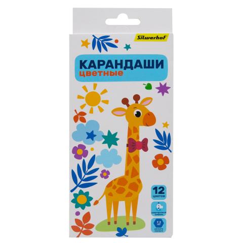 Карандаши цв. 12 цв. Silwerhof Веселые друзья 1481500 дерево