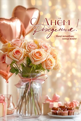 50001909 Открытка С Днем рождения! Минут волшебных...