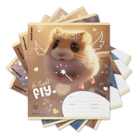 Тетрадь 12 л. (клетка) ErichKrause Fluffy 63248