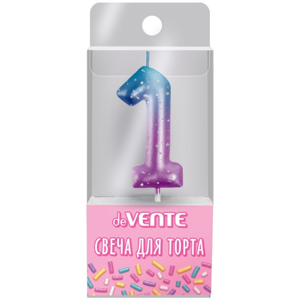 Свеча-цифра deVENTE 9060500 Degrade "1"