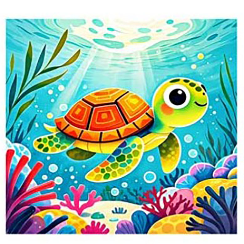 Мозаика алмазная 30х30 Черепаха М-12199