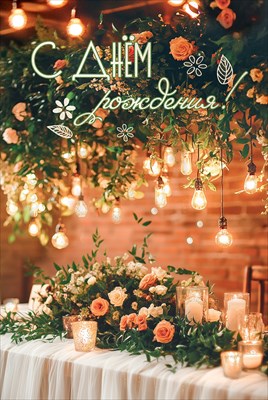 50001751 Открытка С Днем рождения! А5 с текстом