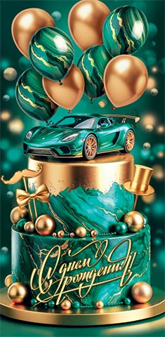 2-16-3186 Конверт для денег С днем рождения!