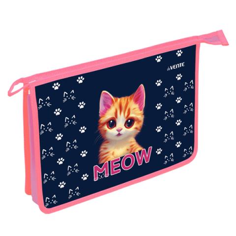 Папка для труда А4 deVENTE 8057410 Meow на молнии сверху Папка для труда А4 deVENTE 8057410 Meow на молнии сверху