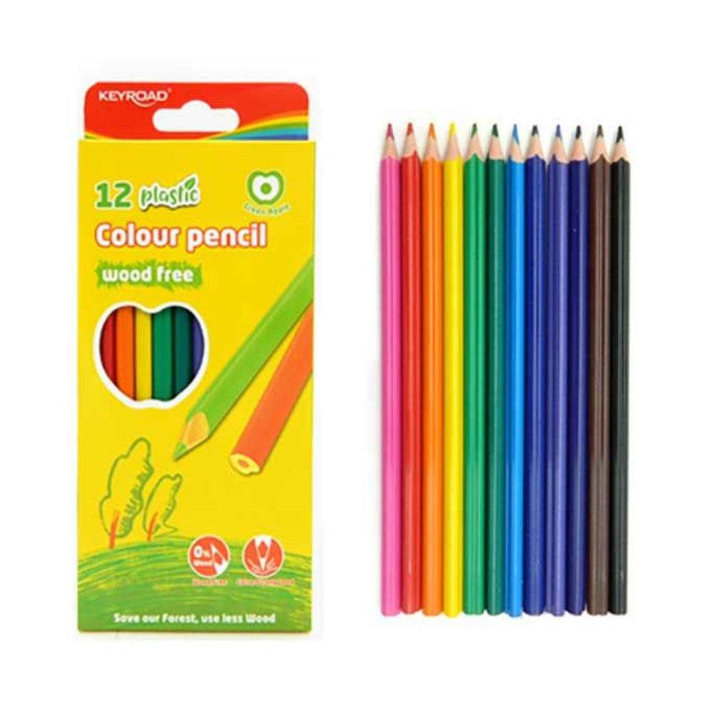 Карандаши цв. 12 цв. пластиковые KEYROAD KR972395 