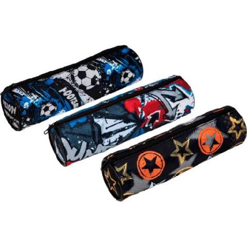 Пенал Attomex 7025403 Football круглый на молнии