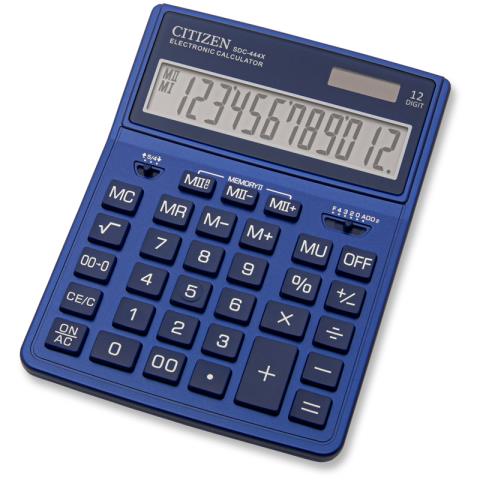 Калькулятор настольный CITIZEN 12 разр. темно-синий SDC-444XRNVE 