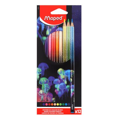 Карандаши цв. 12 цв. Maped DEEPSEA PARADISE 831703 трехгран. Карандаши цв. 12 цв. Maped DEEPSEA PARADISE 831703 трехгран.
