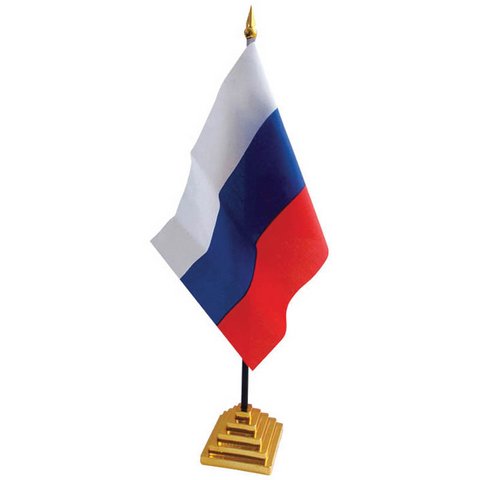 Флаг Россия настольный 3097 размер полотна 21*14 см