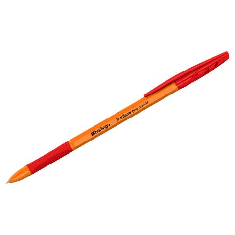 Ручка шариковая Berlingo Tribase grip orange 0,7 мм грип СВр_70963 красная