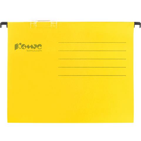 Подвесная папка Комус Foolscap желтая, до 200л 162435 25шт/уп