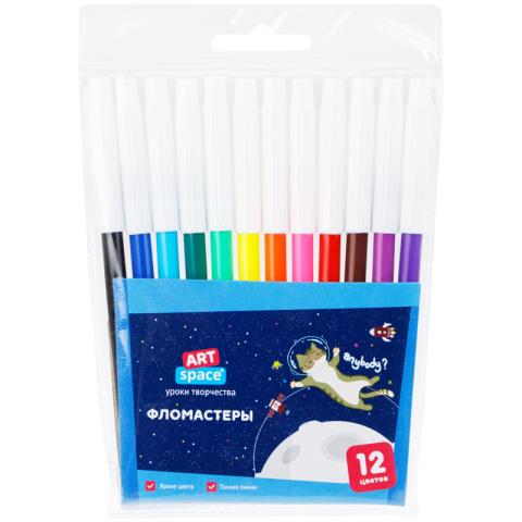 Фломастер 12 цв. ArtSpace Космические приключения 26827