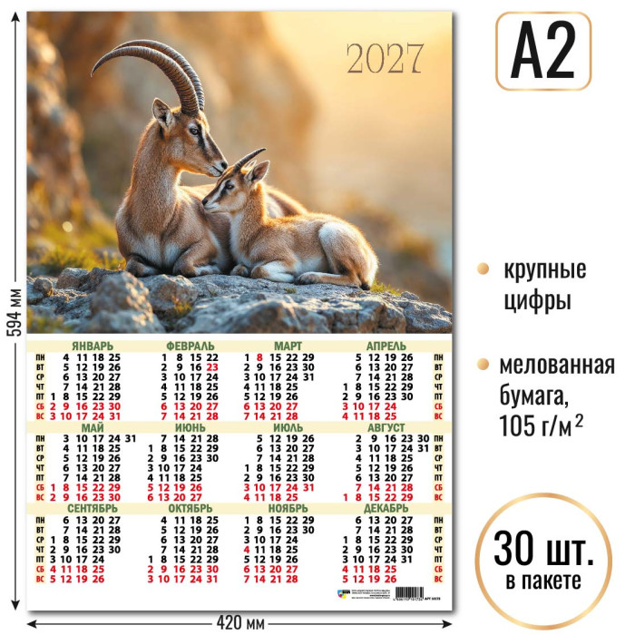 Календарь А2 Символ года 2027 10173